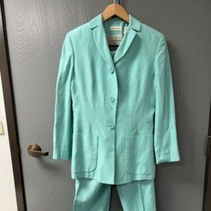 Vintage blue green ANN TAYLOR paint SUIT size 2